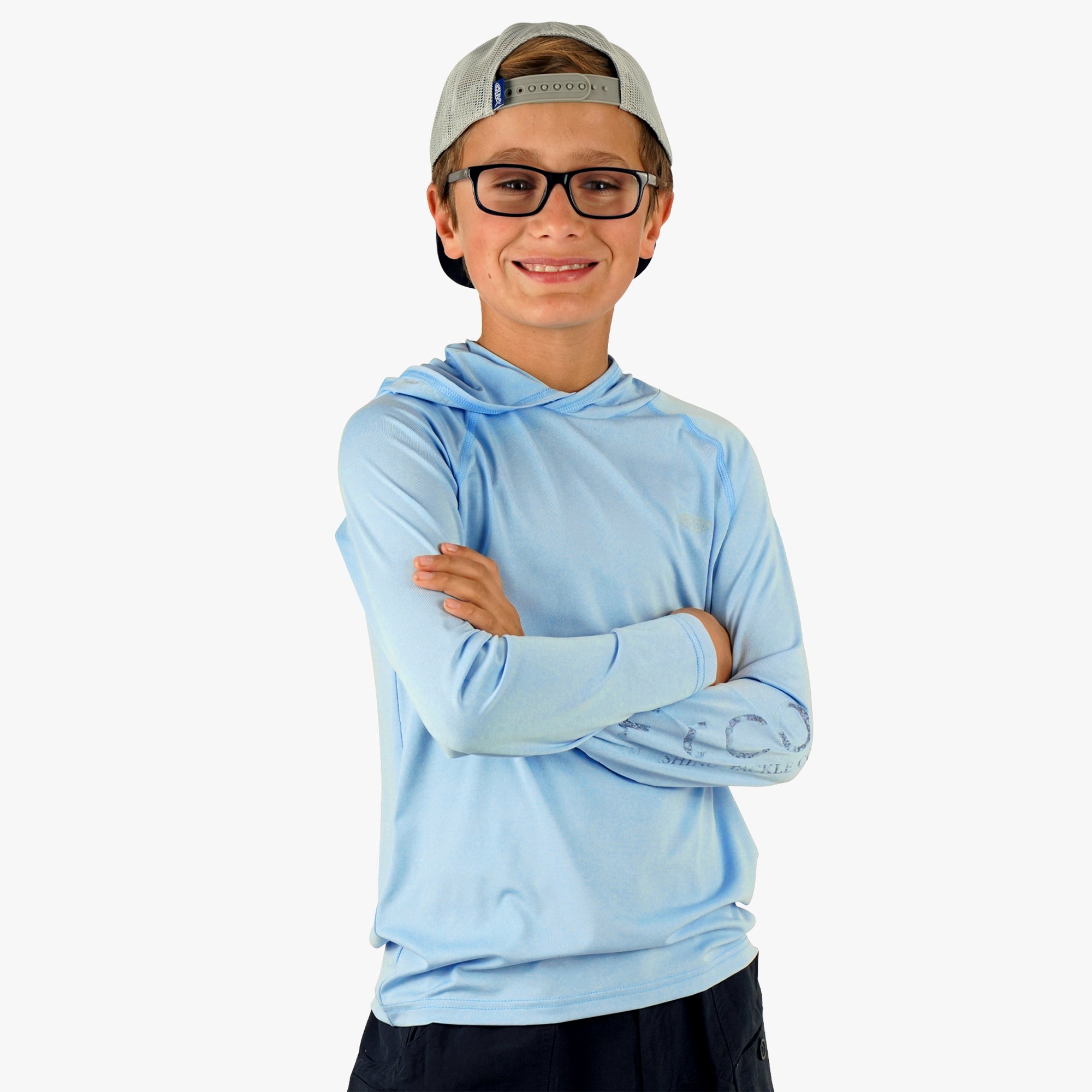 Youth Samurai Hood Performance LS Shirt - Image 41
