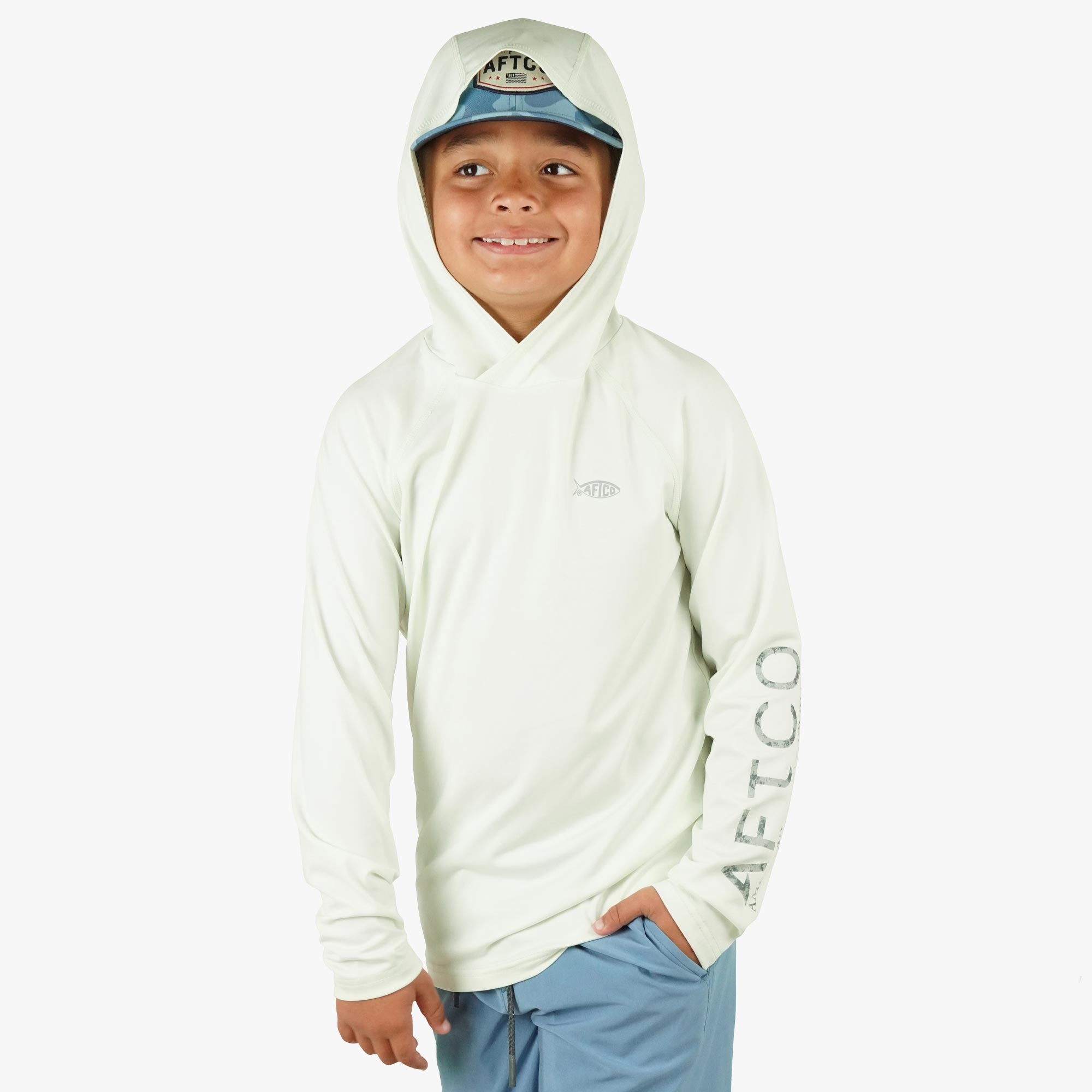 Youth Samurai Hood Performance LS Shirt - Image 12