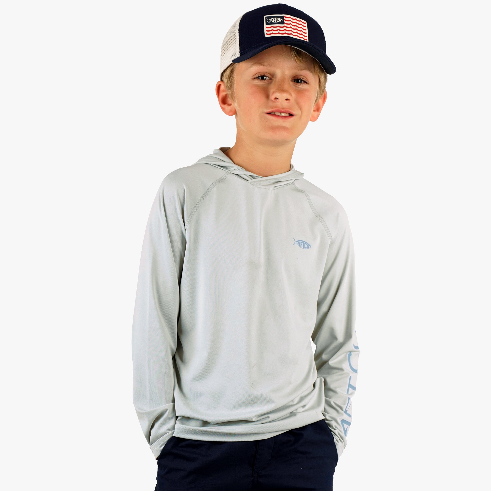 Youth Samurai Hood Performance LS Shirt - Image 34