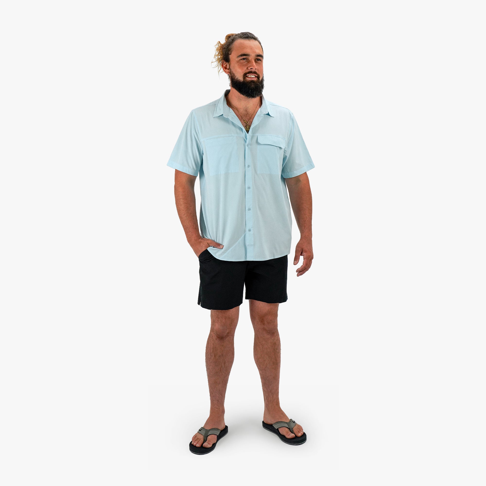 Air-O Mesh SS Button Down Shirt - Image 9