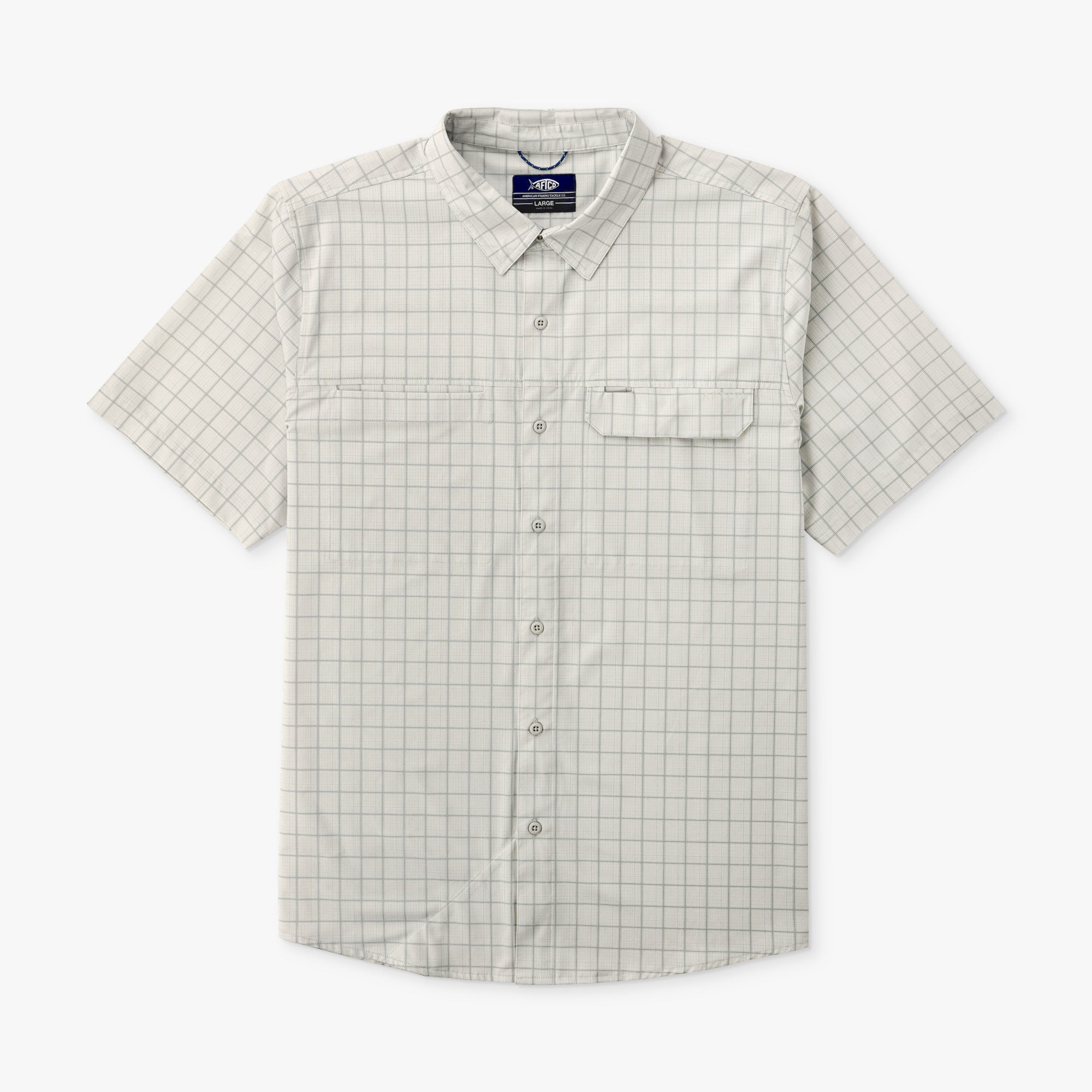 Air-O Mesh Printed SS Button Down Shirt - Image 3