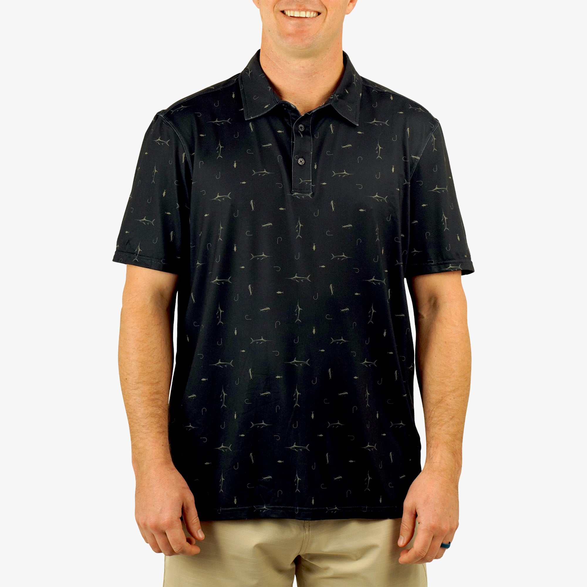 Cypress Printed Performance Polo Shirt - Image 3
