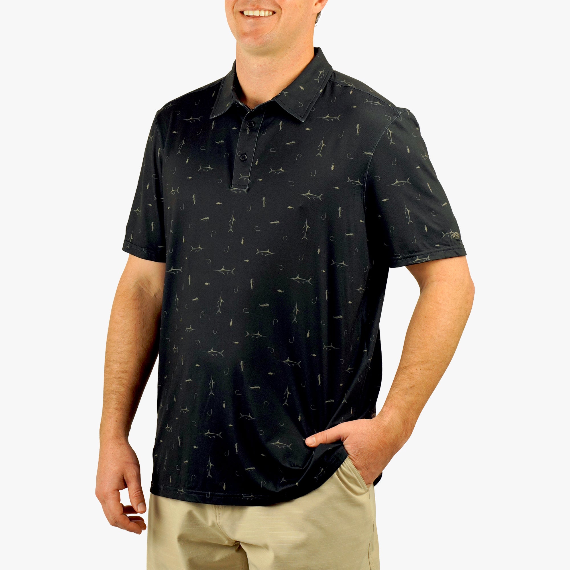 Cypress Printed Performance Polo Shirt - Image 4