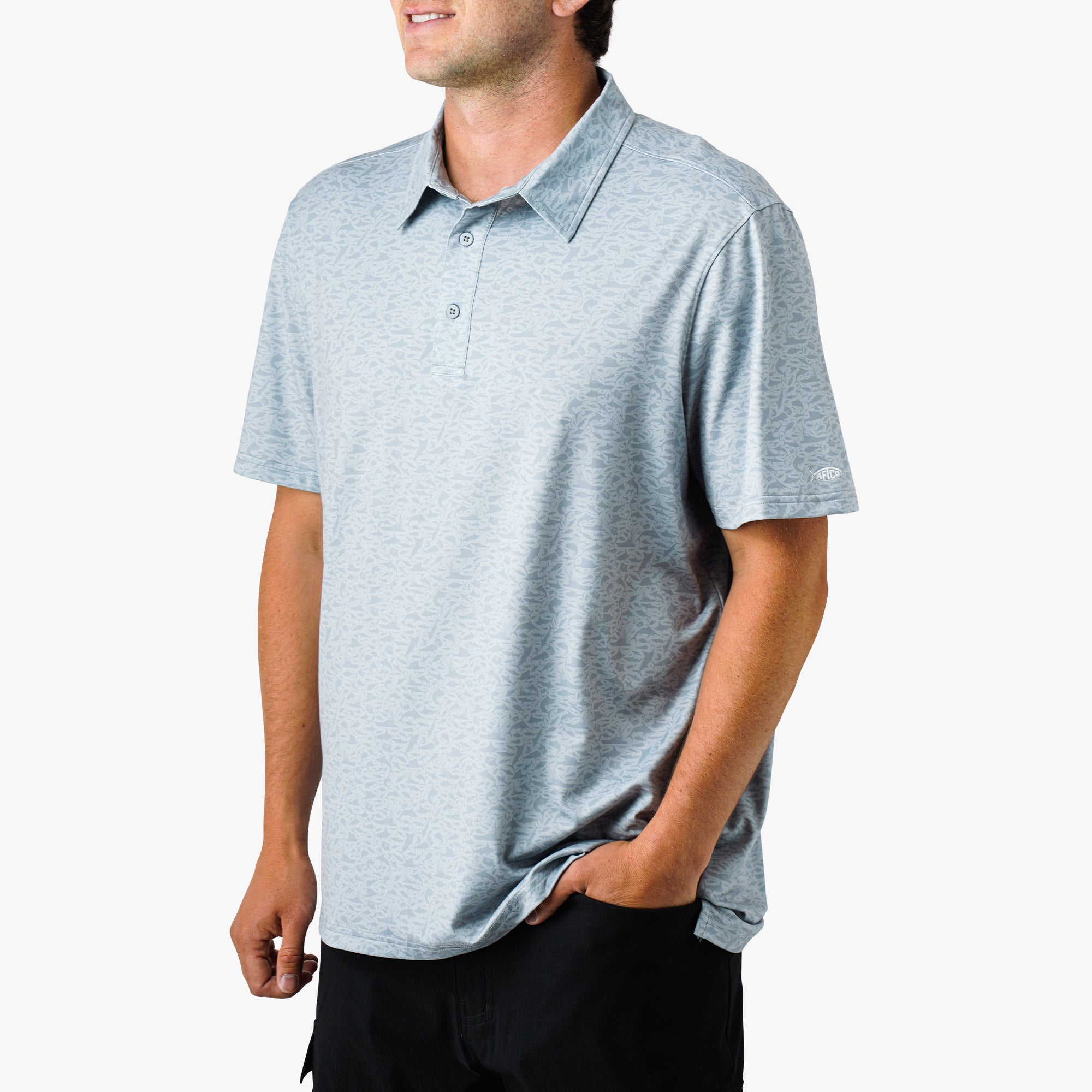 Cypress Printed Performance Polo Shirt - Image 7