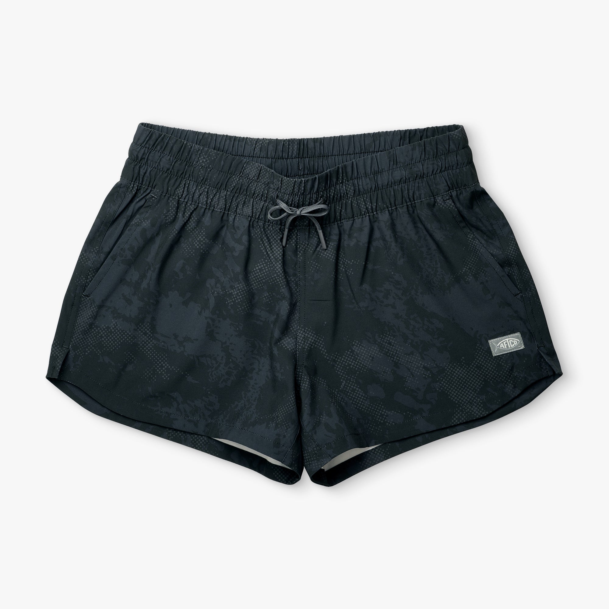 Women's Printed Strike Shorts | Black Storm Camo