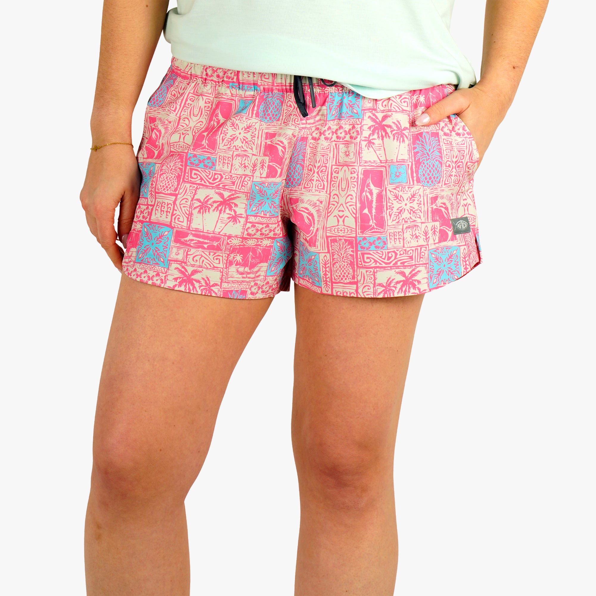 Women's Printed Strike Shorts | Flamingo Pink - Image 2