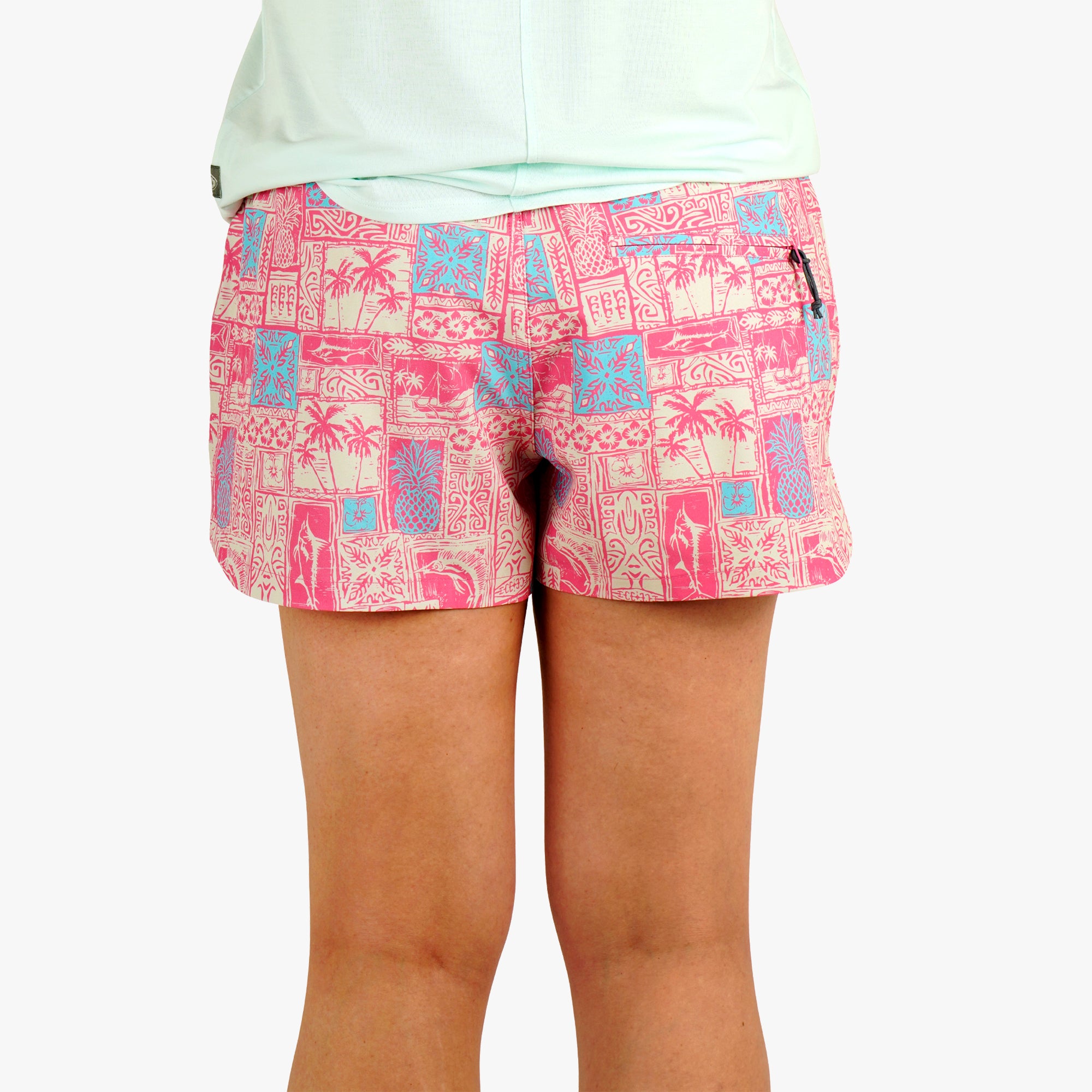 Women's Printed Strike Shorts | Flamingo Pink - Image 4