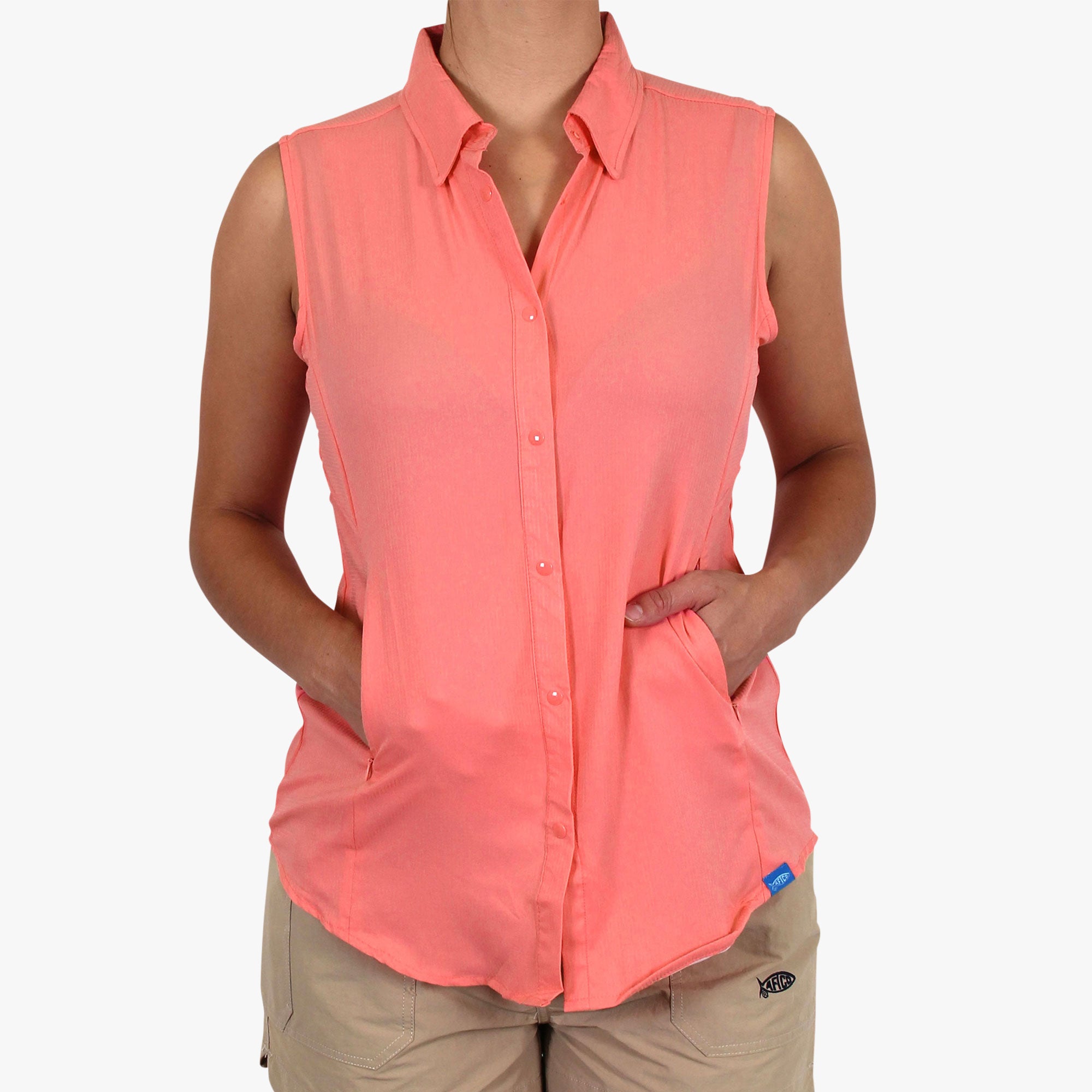 Women's Wrangle Sleeveless Vented Fishing Shirt - Image 4