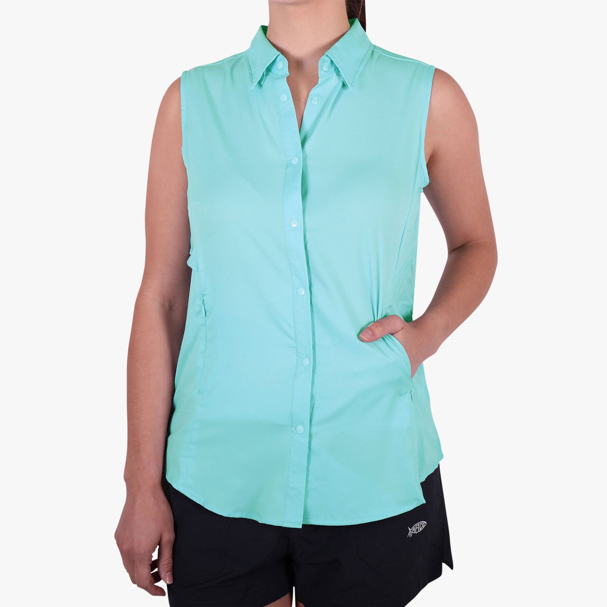 Women's Wrangle Sleeveless Vented Fishing Shirt - Image 2