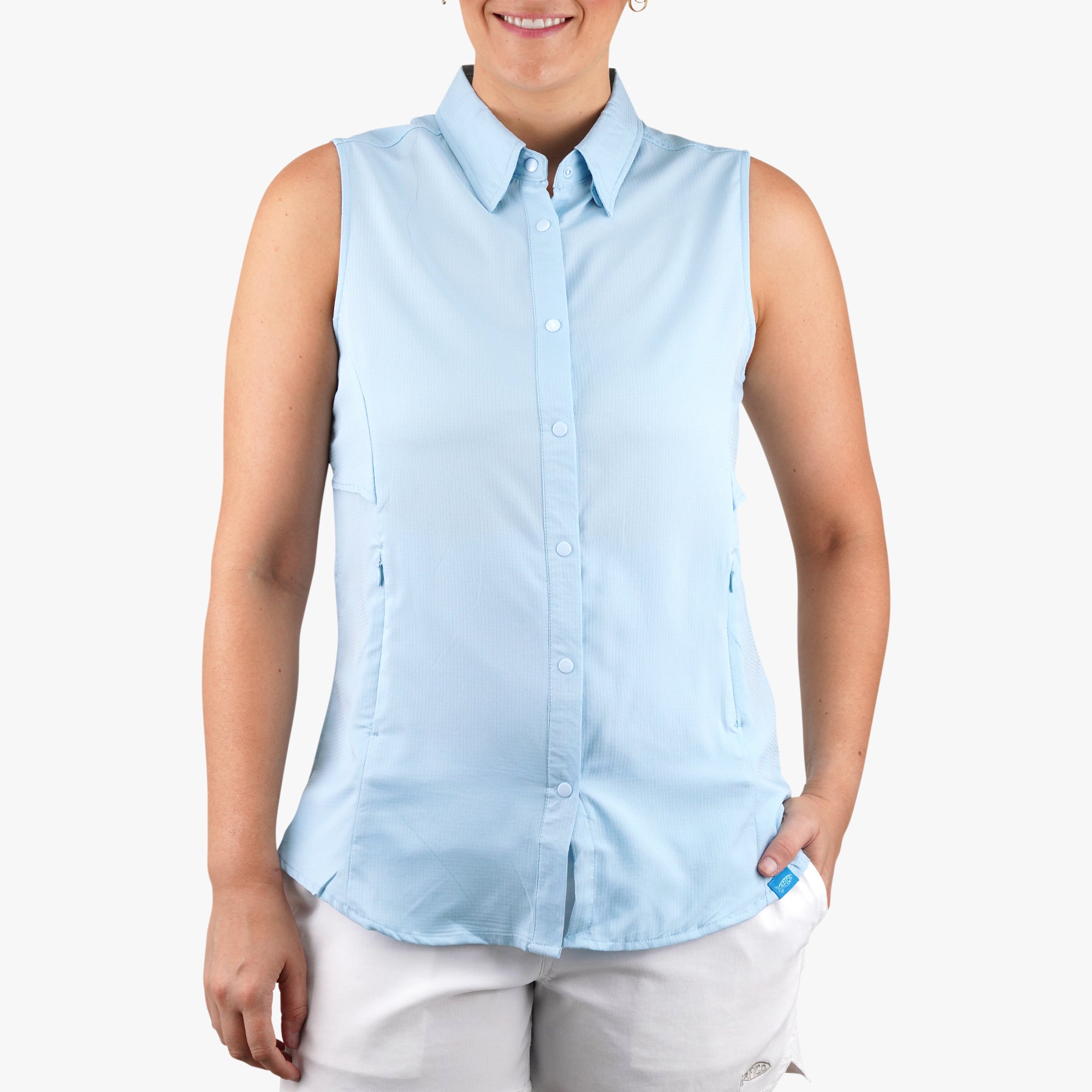 Women's Wrangle Sleeveless Vented Fishing Shirt - Image 7